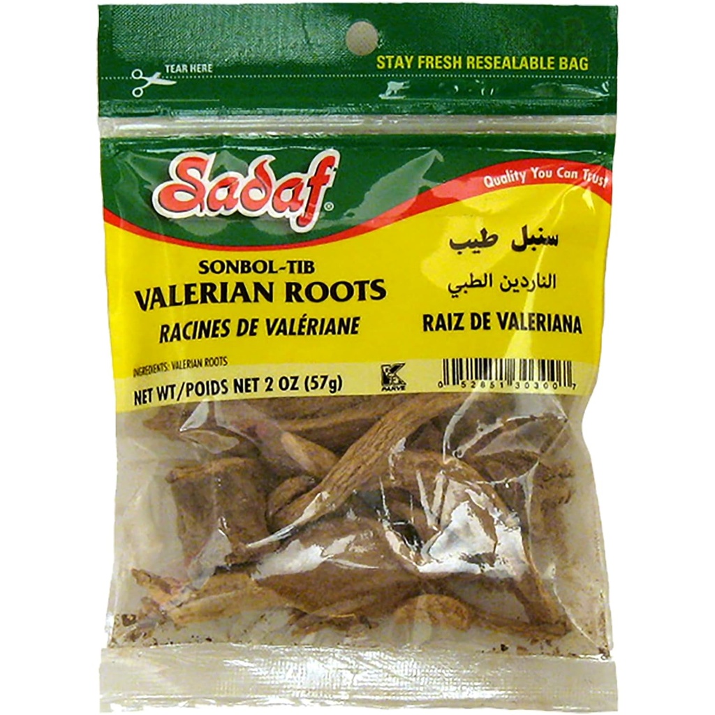 Sadaf Valerian Roots - Valerian Root Loose (Valerian officinalis) - Haga su Valerian Root Tea - 2 oz. Bolsa