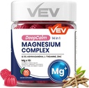 VEV Magnesium Complex DeepCalm 14-in-1 Gummies – con Ashwagandha, L-Theanine, D3 & Zinc – Cortisol Suplementos para Mujeres – 90 No Añadido Sugar Vegan Magnesium Glycinate Complex Gummies