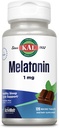 KAL Melatonin 1mg Ayuda para el sueño, Melatonina Suplemento Asistencias Calming Relaxation and a Healthy Sleep Cycle, Fast Dissolving ActivMelts, Natural Chocolate Mint Flavor, Vegetarian, 120 Serv, 120 Micro Tabs