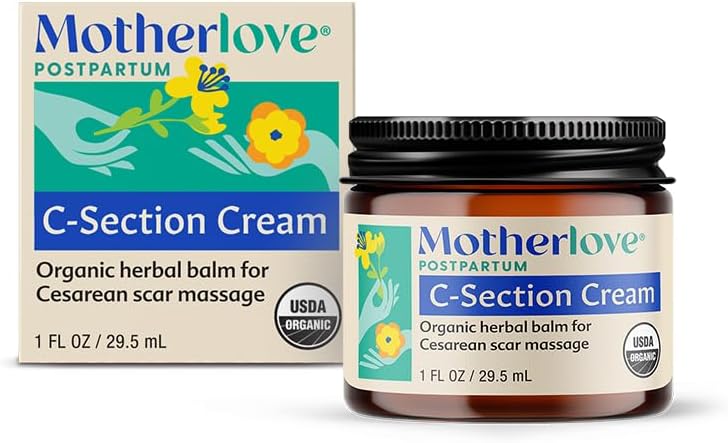 Crema de Sección de Madres (1oz) Crema de Escarma de Nutrición Hídrica Orgánica—Soothes Discomfort Mientras minimiza la apariencia " Reduciendo la construcción de tejidos de miedo - No-GMO, Cruelty-Free