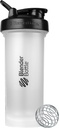 BlenderBottle Classic V2 Shaker Bottle Perfecta para Protein Shakes y Pre Workout, 45-Once, Clear/Black