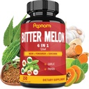 Organic Bitter Melon Extract Capsules - Combined Neem, Fenugreek, Curcumin, Garlic & Papaya - 150 Count for 5 Months - Supports Body, Digestive, Skin, Immune & Overall Wellness