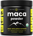 Organic Maca Powder - Peruvian Grown Maca Blend with Yellow, Black & Red Roots - Gelatinized for Superior Bioavailability - Natural, Vegan & Non-GMO, 8oz