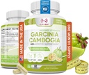 100% Pure Garcinia Cambogia Extract with 95% HCA - Manage Food Cravings - Best Carb Blocker for Women & Men - Max Strength Garcinia Cambogia Raw Diet Pills Made in USA - 60 Veggie Capsules