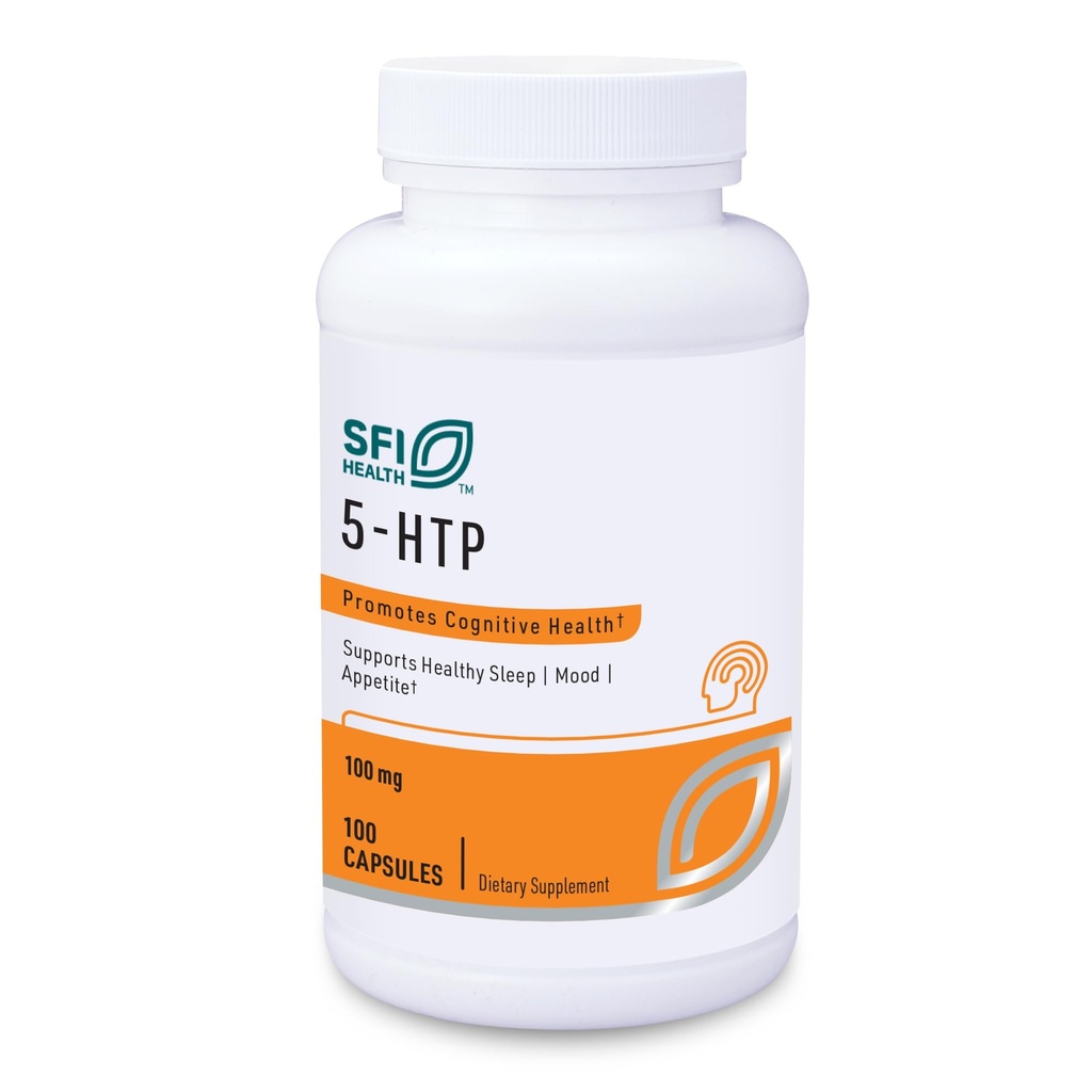 Klaire Labs SFI Health 5-HTP 100 mg - Hypoallergenic 5-HTP de Griffonia Seed Extract - Hydroxytryptophan Serotonin Support Supplement to Promote Mood (100 cápsulas)
