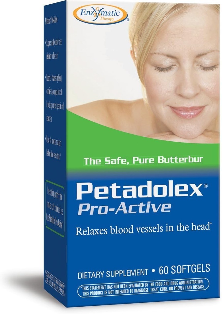 Camino de la Naturaleza Petadolex Pro-Activo, Salud y Relajación en el Cerebro con Patented Butterbur*, 60 Softgels