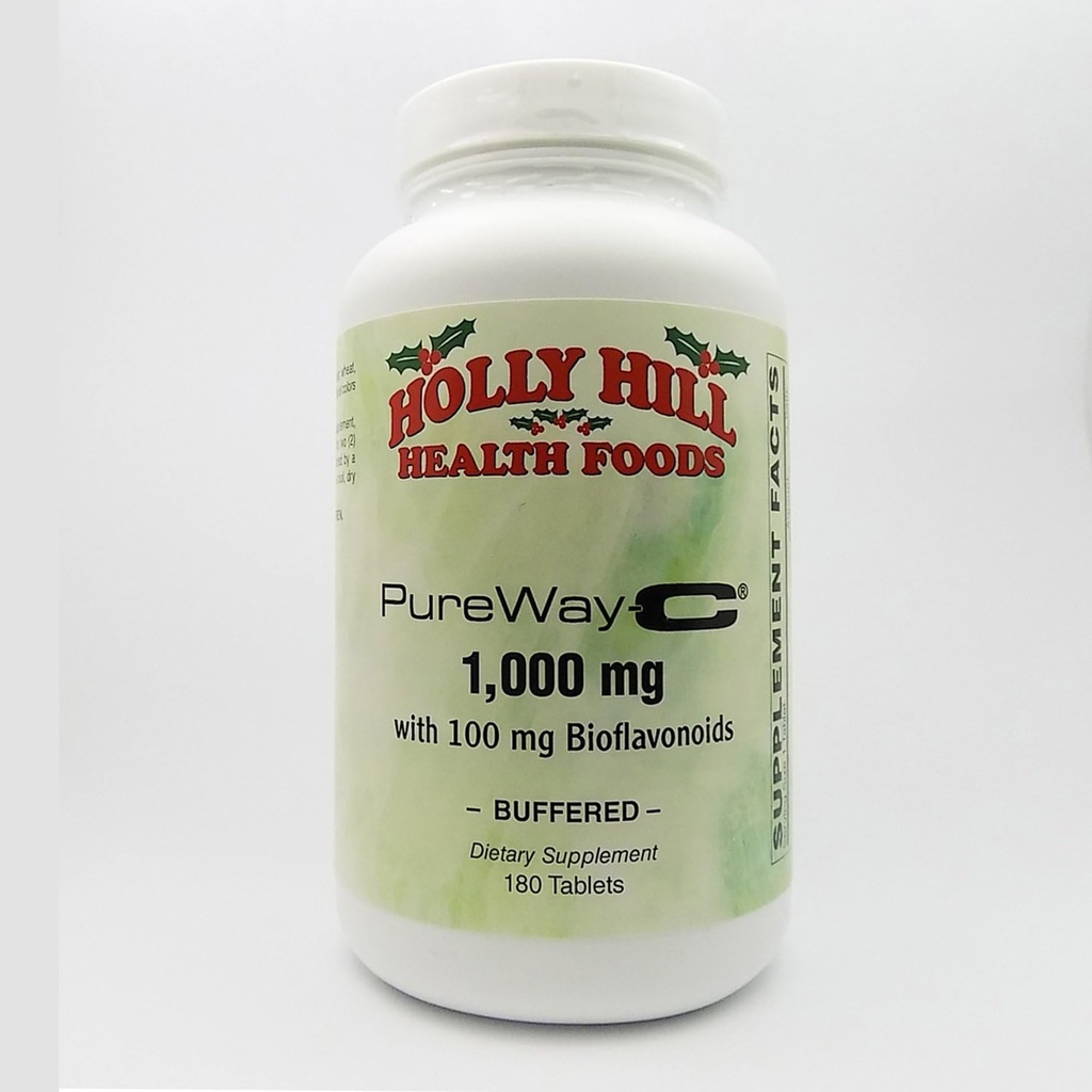 Holly Hill Health Foods, PureWay-C 1000 MG con 100 MG Bioflavonoids, Buffered, 180 Tablets