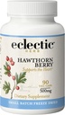 Eclectic Institute Raw Fresh Freeze-Dried Non-GMO Hawthorn Berry ← Cardiovascular Support ← 90 CT (500 mg)