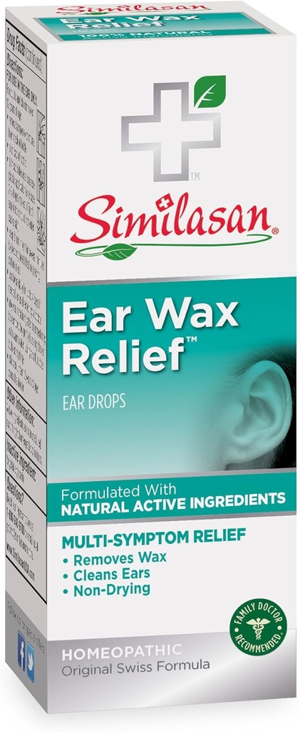 Similasan Ear Wax Relief Ear Drops, 33-Ounce Bottles (Pack of 3)