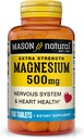 Magnesio natural de Mason 500 mg de fuerza extra, 100, fuente de día, 1 paquete