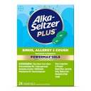 Alka-Seltzer Plus Maximum Strength Power Max Sinus, Alergía y Medicina de Tos para Adultos y Niños 12 años y más - Alivia síntomas de alergias, fríos o Hay Fever, 24 condes