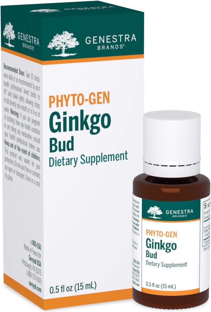 Genestra Brands Ginkgo Bud ← Herbal Supplement tención 0.5 fl. oz.