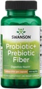 Swanson Prebiótico + Fibra Probiótica - Suplemento Natural Promoviendo el Sistema Digestivo &amp; Immune Health Support - Ayudas Regularidad & GI Tract Health - (60 cápsulas, 500 millones de UC cada uno)