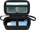 Elonbo Asthma Inhaler Carrying Case, Travel Organize Holder Bag for Ventolin Inhaler, Extra Interior Mesh Pocket Fits Asthma Mediction, Black+Inside Black (CASE ONLY! Medicina inhaladora no incluida)