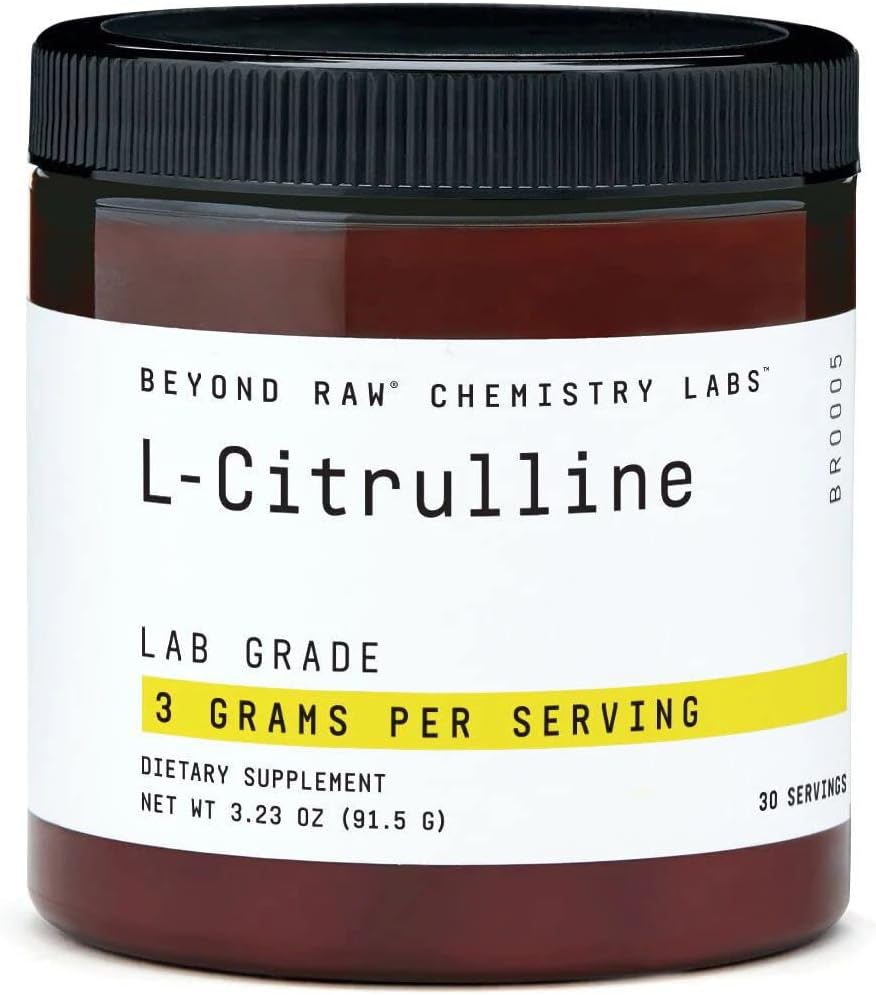 BEYOND RAW Chemistry Labs L-Citrulline Powder, soporta el rendimiento de pico, 30 servicios