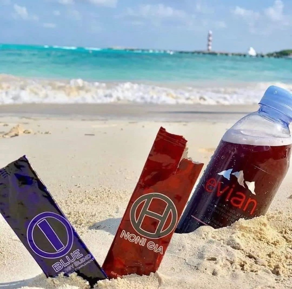 I BLUE + I PINK + NONI GIA Energy Drink promueve Salud, Fitness, Weightloss...