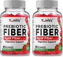 Yum-Vs - Prebiotic Fiber Gummies for Adults & Kids - 5g Digestive Aid Gummy Fiber Supplement - Keto Friendly Prebiotic Daily Fiber Supplement for Women & Men - No Sugar Added Dietary Fiber (90 Count)