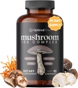 Optimal Prime 10x Mushroom Complex Suplemento - Lions Mane, Cordyceps, Turquía Tail for Immunity, Energy, Mood, Focus - Natural Health Booster, 90 Caps