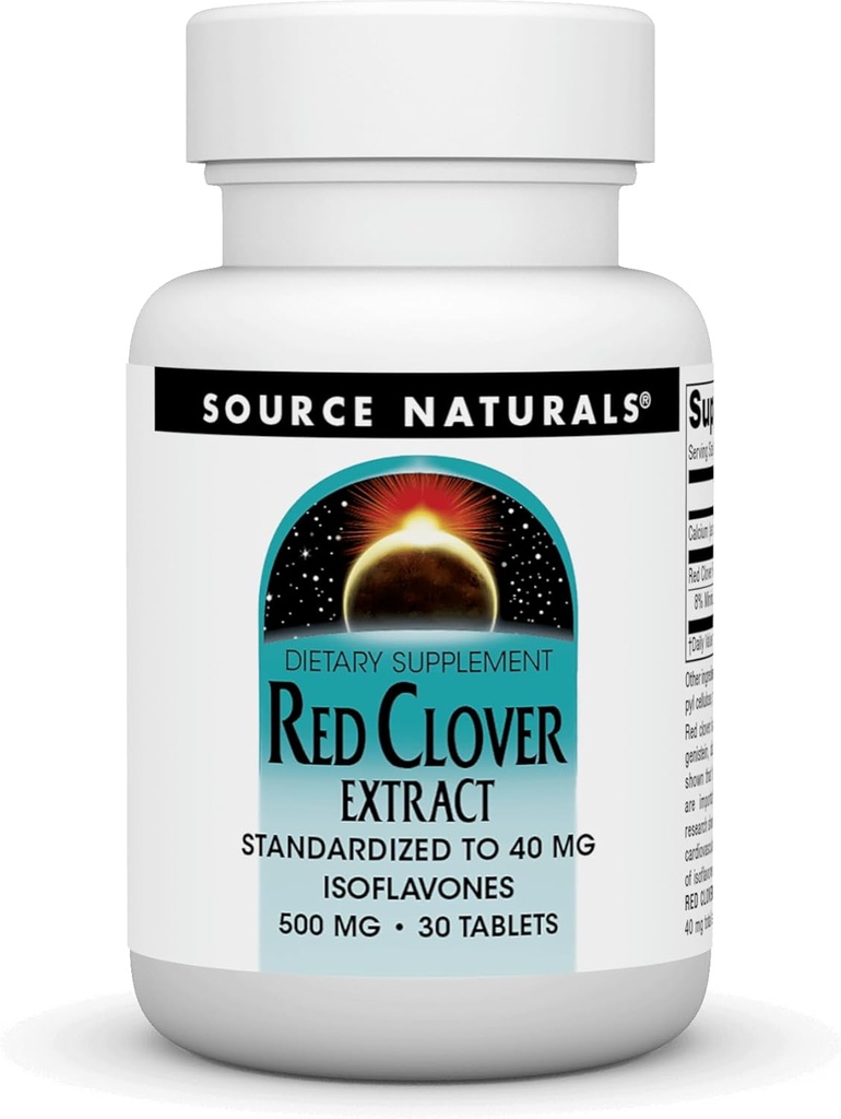 Fuente Naturales Red Clover Extracto, 500 Mg Tablet, 30 Cuenta