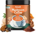 Mushroom Coffee Decaf, Avanzado 13 en 1 Mushroom Powder con Lions Mane, Cordyceps, Chaga, Reishi, Instant Coffee Mushroom Suplemento con Adaptogens Rhodiola para Immune, Focus, Energy, Vegan