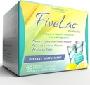 Global Health Trax GHT - FiveLac Lemon Probiotic Powder Drink Mix, Probiotics for Women, Hombres, Kids - Smooth Digestive Support & Elimination – Relieve Constipation &amp; Gas - 60 Packets, 3.18 Oz, Non-GMO