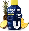 UCAN Edge Energy Gel Shots, Pineapple (12, 1.87 Ounce Packets) for Running, Training, Workouts, Fitness, Cycling, Crossfit ← Sugar-Free, Vegan, &amp; Keto Friendly Energy Supplement