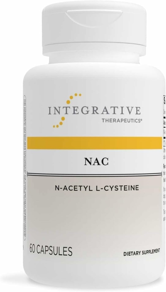 Terapéutica Integrativa NAC - Suplemento de Apoyo Antioxidante para la función respiratoria y pulmonar* - Sin gluten &amp; sin lácteos - 60 cápsulas (60 piezas)
