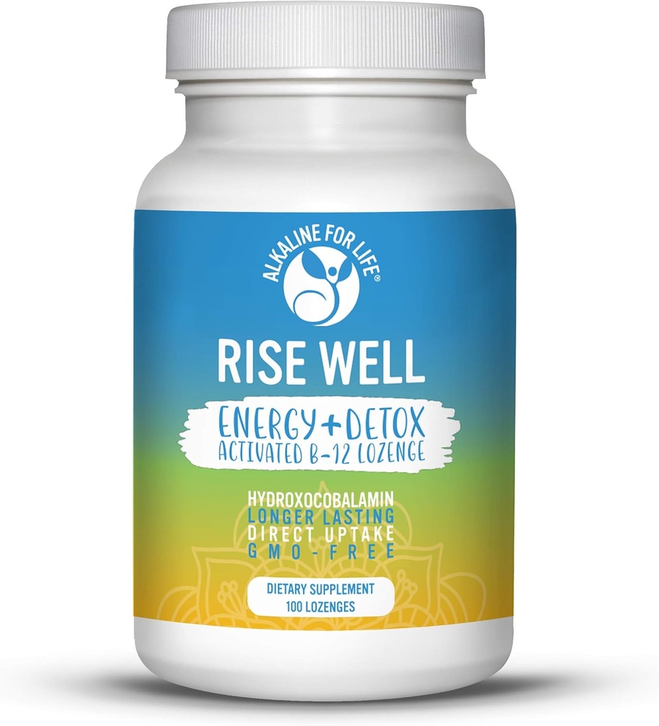 Rise Well Vitamin B12 - Vegan B12 - B12 Vitamins and Energy Supplements - Fast Acting B12 Sublingual 2000 mcg of B 12 Vitamin in Longer Lasting Form Than Methylcobalamin B12