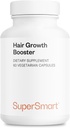 Supersmart - Crecimiento del cabello Booster 160mg por día (Suplemento de Lustriva) - Biotin 40x Más Soluble ← No GMO &amp; Gluten Gratis - 60 cápsulas vegetarianas