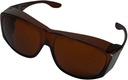 Escudo solar Fits-Over Gafas de sol, policarbonato SS II Amber, Unisex, Gafas de sol