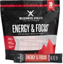 Wilderness Athlete - Energy & Focus TENER Energy Booster for Women &amp; Hombre - Energy Drink Mix with Natural Caffeine - Low-Carb, Zero Sugar Energy Drink Powder - 30 Serving Energy Drink Packets (Cherry)