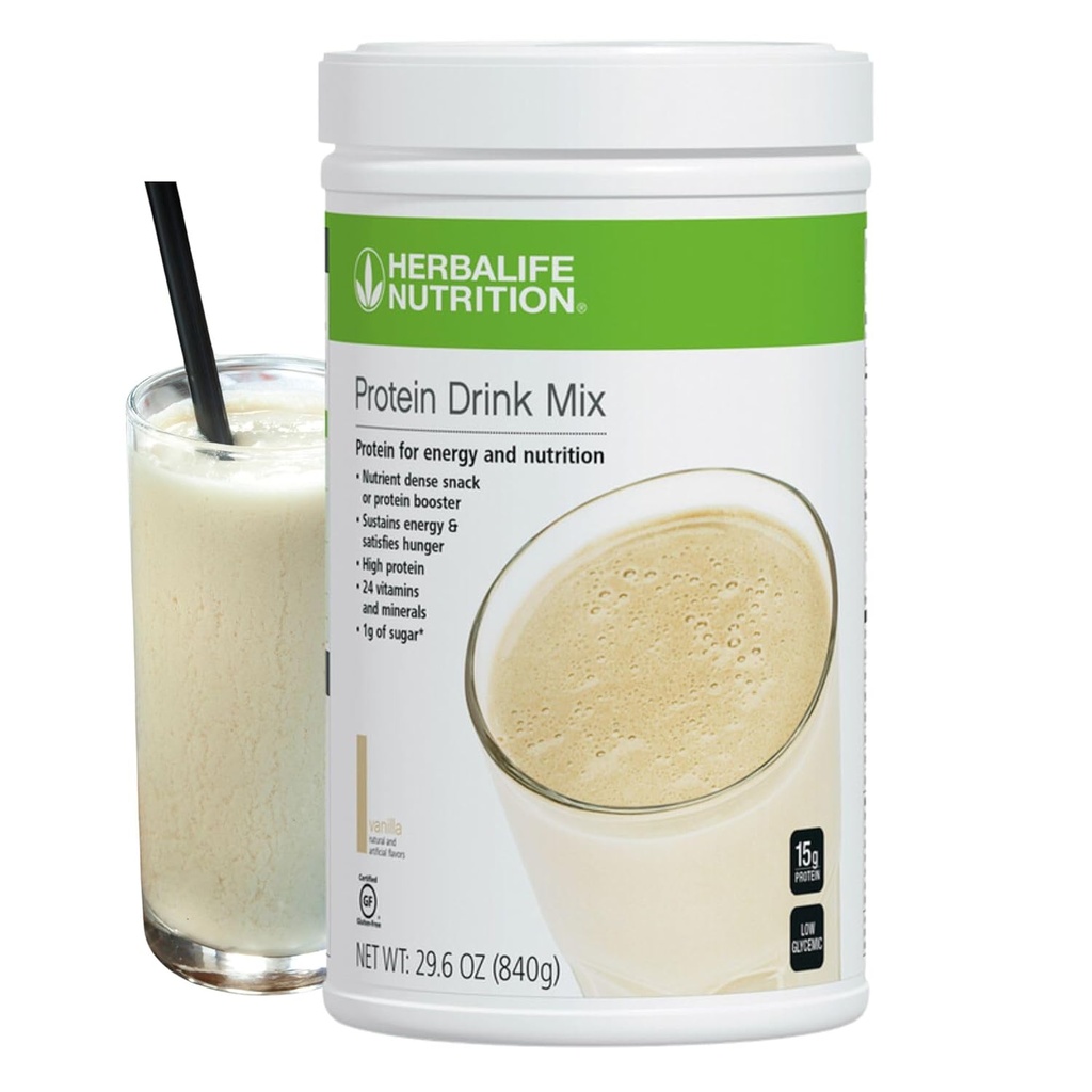 Herbalife HERBALIFE Protein Drink Mix: Vainilla sabor 840g, Nutrient Dense Healthy Snack, Protein