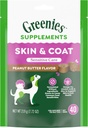 Greenies Sensitive Care Skin and Coat Supplement for Dogs with Fish Oil for Dogs Chicken-Free Formula Dog Supplement, Peanut Butter Flavor, 40-Count Soft Chews