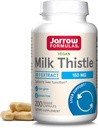 Jarrow Formulas Milk Thistle 150 mg - 200 Veggie Capsules - Antioxidant Supporting Immune Response, Liver Function & Glutathione - Hasta 200 Servings