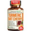 Tart Cherry Capsules – Turmeric Curcumin Supplement with Tart Cherry Extract & Celery Seed Extract – Turmeric Curcumin with Black Pepper for Uric Acid Balance, Joint Health & Sleep Aid - 60 Count