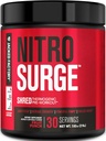 Jacked Factory NITROSURGE Shred Pre Workout Suplemento - Energy Booster, Instant Strength Gains, Sharp Focus, Powerful Pumps - Nitric Oxide Booster & PreWorkout Powder - 30Sv, Fruit Punch