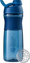 BlenderBottle SportMixer Shaker Bottle Perfect for Protein Shakes and Pre Workout, 28-Once, Navy