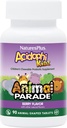 NaturesPlus Animal Parade AcidophiKidz, Berry Flavor - 90 Chewable, Animal-Shaped Tablets - with Probiotics, FOS & Grape Seed - 90 Total Servings