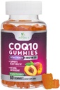 CoQ10 Gummies 100mg - 3X Strength, alta absorción, suplemento antioxidante para la producción de energía de la salud cardíaca, ultra coenzima Q10 Vitaminas, Coq 10 Suplementos, no GMO - 60 CoQ10 Gummies