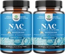 NAC Suplemento N-Acetyl Cysteine 600mg - Vegan High Absorption NAC 600 mg Capsules - Glutathione Precursor para la limpieza del hígado Detox " Reparación Plus Lung Health and Immunity Support (180 Servings)