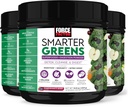 Factor de fuerza Smarter Greens Superfoods + Digestion Powder, 3-Pack, Greens Powder con 2 Probióticos de billón, Enzymes Digestivos y Antioxidantes a Detox, Cleanse, y Apoyo Inmunity, 90 Servimientos