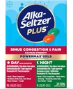 Alka-Seltzer Plus Maximum Strength PowerMax Sinus Congestion & Pain Medicine, Day + Night Liquid Gels - Powerful Relief for Cold and Flu, + Sinus Congestion for Adults and Children 12+ Años, 24 Cuentas