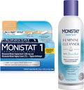 Monistat 1 Día Tratamiento de la Infección de la Levadura para Mujeres, 1 Miconazol Ovule Insertar &amp; Monistat Externo Anti-Itch Cream Bundle + 10 fl oz Boric Acid Feminine Cleanser
