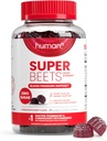 HumanN SuperBeets Heart Gummies - Beet Gummy with Energy Support, Grape Seed Extract " Beetroot Powder, Sugar Free - Pomegranate Berry Flavor, 60 Conde