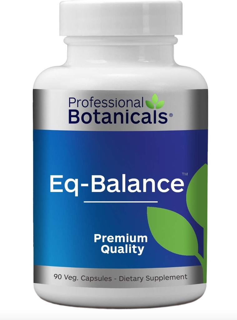 Botánicos profesionales Eq-Balance, Natural Herbal Vegan Vertigo Motion Sickness Nausea Relief - 90 Veg Capsules