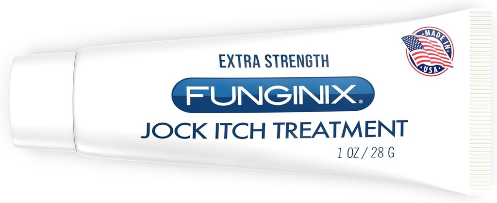 FUNGINIX Tratamiento de Itch Jock - Alivia la picazón, la quema, el escalado y el encaje, Tratamiento Natural Anti Itch con Tolnaftate, Crema Tópica Pleasant (1 onza)
