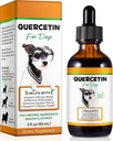 Quercetina para perros, Perro Quercetina gotas líquidas, Perro Quercetina Suplemento Herbal Apoyo Alivio de Alergia, Salud Celular, Inmune Boost, Antioxidante -60 ml