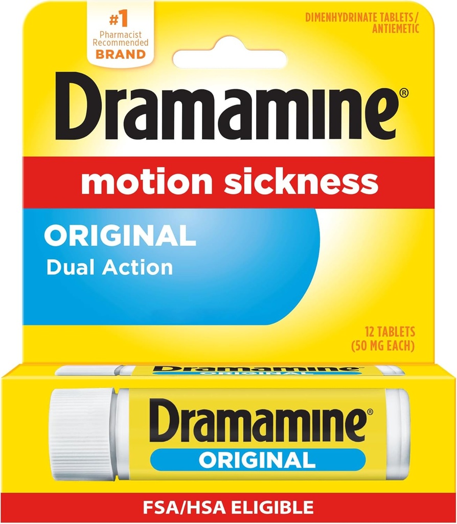 Dramamine Formula Motion Sickness Relief Original, 12 Conde