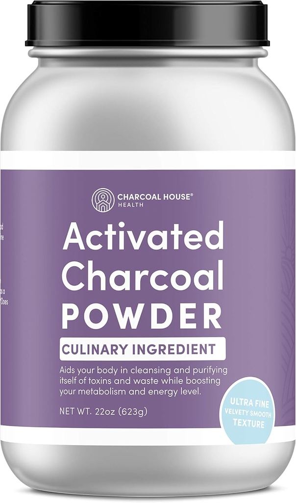 Ultra FINE Coconut Activated Charcoal Powder - Aplicaciones Culinarias y Cosméticas, Velvety Smooth Texture for Smoothies, Ice Creams, Pastas, Soaps, Ultra Fine for a Soft Finish, No Grit!