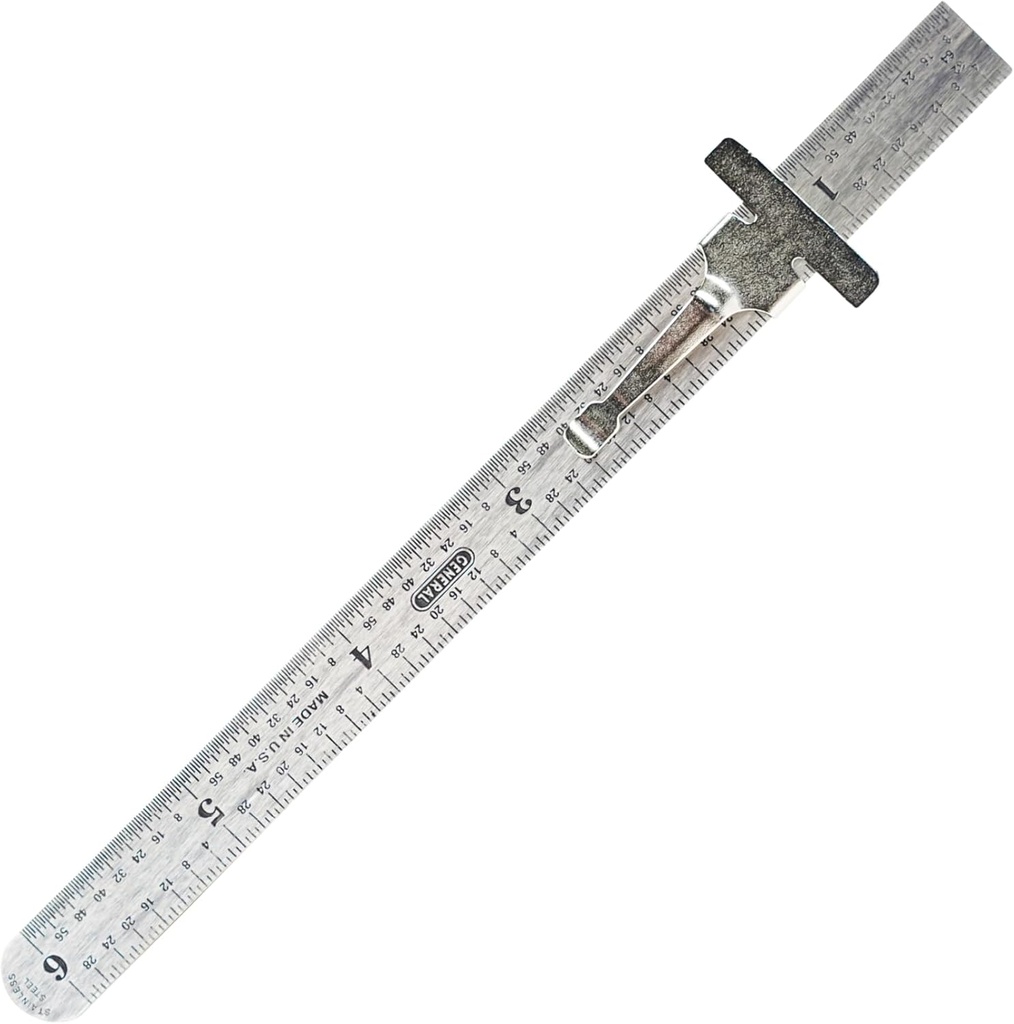 Herramientas generales 300/1 6 pulgadas de precisión flexible regla de acero inoxidable, Chrome